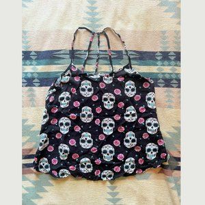 No Boundaries (M) Sugar Skull Tank Top Halloween (FREE with Bundle)